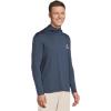 Quiksilver Mens DNA Logo Surf Long Sleeve Hooded Surf Tee(Navy Heather)