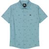 Quiksilver Boys’ Short Sleeve Classic Woven Shirt, Button Down Top, Stylish & Comfortable(Jade Grey)