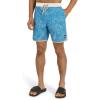 Quiksilver Men’s Swimwear Regular Fit Stretchable Comfort Liner Swim Trunks (S-XXL)(Floral Design – Airy Blue)