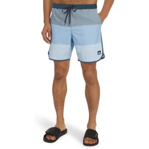 Quiksilver Men’s Swimwear Regular Fit Stretchable Comfort Liner Swim Trunks (S-XXL)(Graphic Design – Horizon Blue)