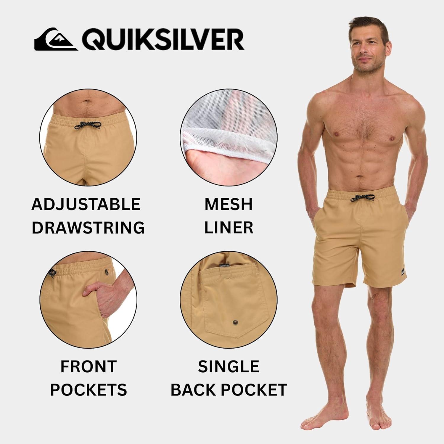 image:imageQuiksilver Swim Trunks for Men Big and Tall Quick Dry Swim Board Shorts 10Gold