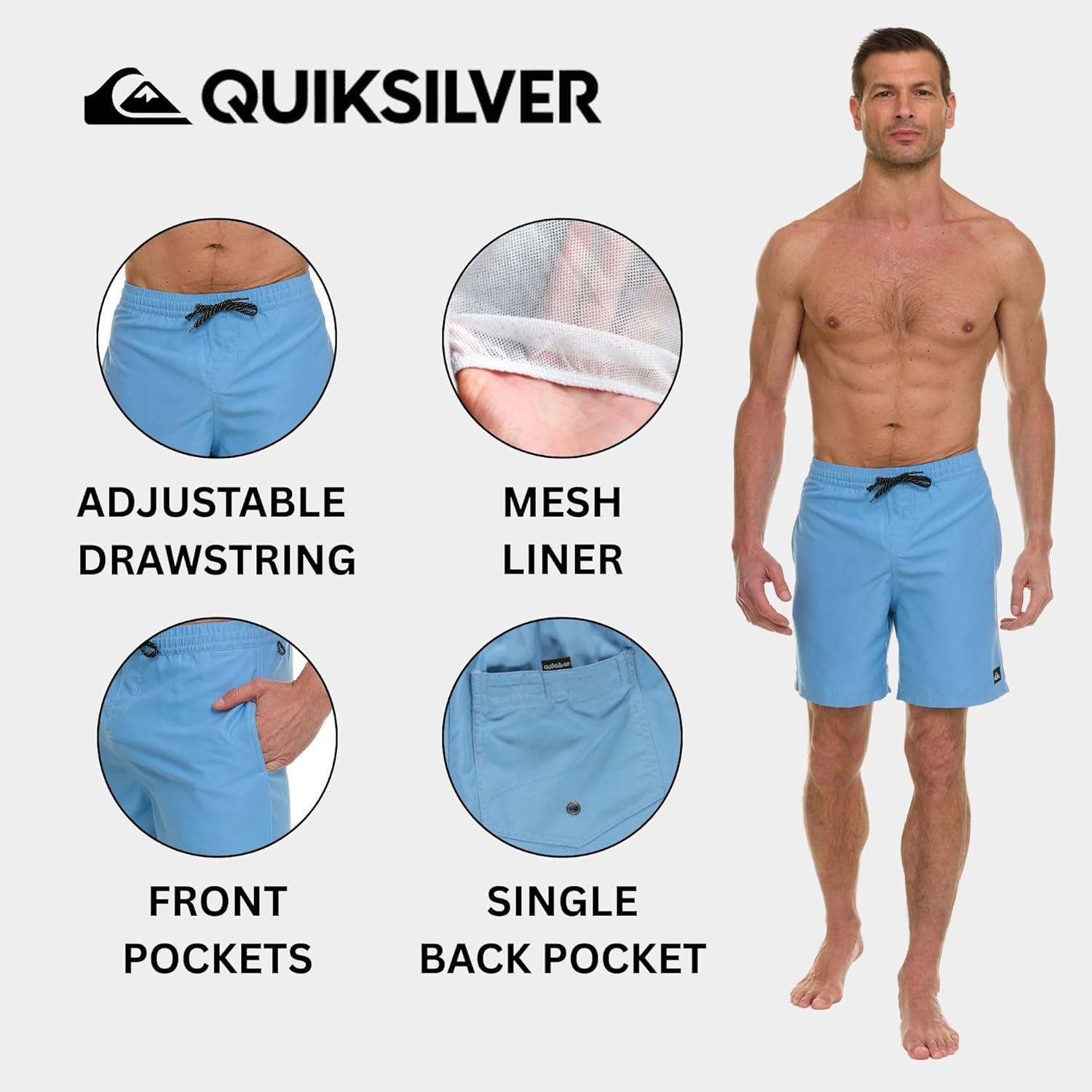 image:imageQuiksilver Swim Trunks for Men Big and Tall Quick Dry Swim Board Shorts 10Paradise Blue