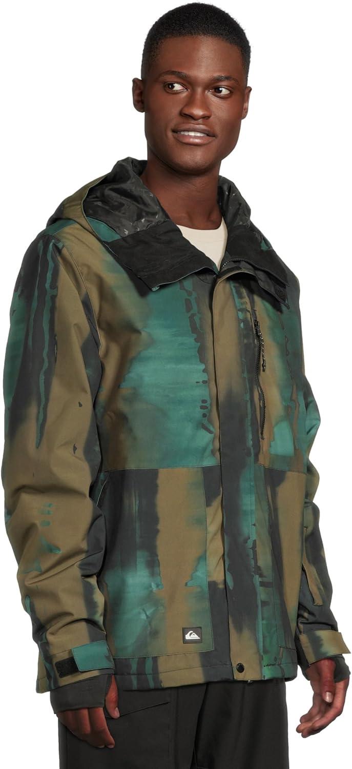 image:imageQuiksilver mens Mission Printed Snow JacketDark Ivy