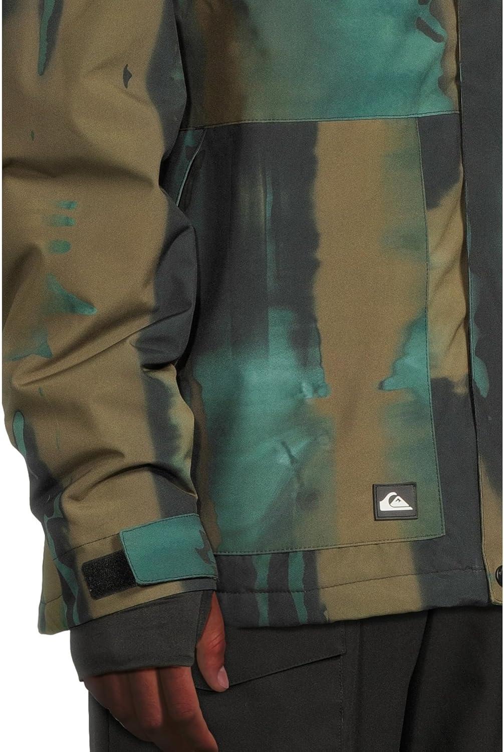 image:imageQuiksilver mens Mission Printed Snow JacketDark Ivy