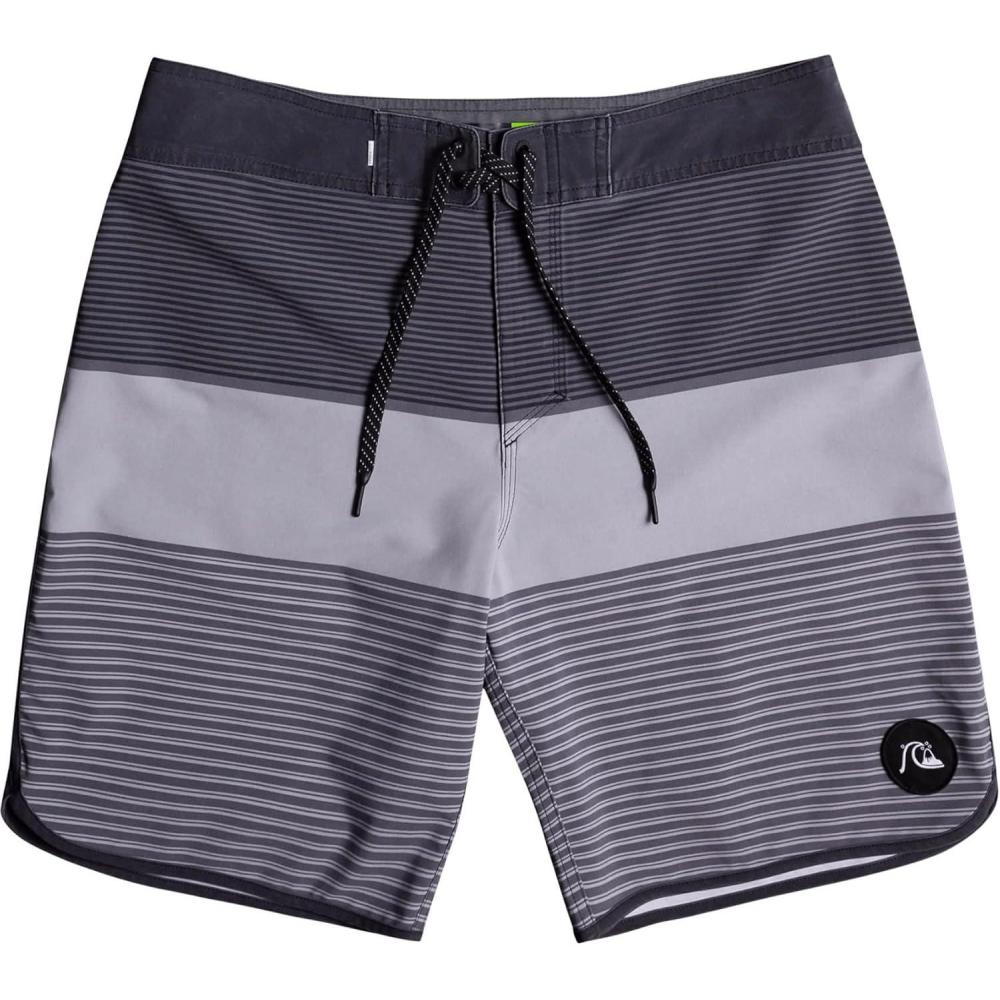 image:imageQuiksilver Mens Standard Surfsilk Tijuana 19 Boardshort Swim TrunkBlackGrey Stripe