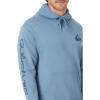 Quiksilver Men’s Omni Logo Hoodie Pull Over Hooded Fleece(Coronet Blue)