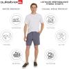Quiksilver Men’s Regular Fit Fixed Waist Water Friendly Active Hybrid Shorts(Plaid Design – Eclipse)