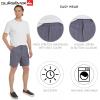 Quiksilver Men’s Regular Fit Fixed Waist Water Friendly Active Hybrid Shorts(Plaid Design – Eclipse)