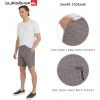 Quiksilver Men’s Regular Fit Fixed Waist Water Friendly Active Hybrid Shorts(Plaid Design – Iron)
