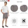 Quiksilver Men’s Regular Fit Fixed Waist Water Friendly Active Hybrid Shorts(Plaid Design – Iron)