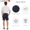 Quiksilver Men’s Regular Fit Fixed Waist Water Friendly Active Hybrid Shorts(Plaid Design – Seaport)