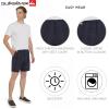 Quiksilver Men’s Regular Fit Fixed Waist Water Friendly Active Hybrid Shorts(Plaid Design – Seaport)