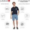 Quiksilver Men’s Regular Fit Fixed Waist Water Friendly Active Hybrid Shorts(Solid Deisgn – Blue Shadow)