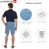 Quiksilver Men’s Regular Fit Fixed Waist Water Friendly Active Hybrid Shorts(Solid Deisgn – Blue Shadow)