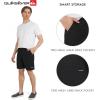 Quiksilver Men’s Regular Fit Fixed Waist Water Friendly Active Hybrid Shorts(Solid Design – Black)