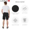 Quiksilver Men’s Regular Fit Fixed Waist Water Friendly Active Hybrid Shorts(Solid Design – Black)
