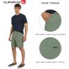Quiksilver Men’s Regular Fit Fixed Waist Water Friendly Active Hybrid Shorts(Solid Design – Sage)
