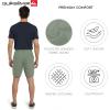Quiksilver Men’s Regular Fit Fixed Waist Water Friendly Active Hybrid Shorts(Solid Design – Sage)