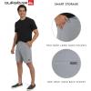 Quiksilver Men’s Regular Fit Fixed Waist Water Friendly Active Hybrid Shorts(Solid Design – Smoked Grey)