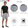 Quiksilver Men’s Regular Fit Fixed Waist Water Friendly Active Hybrid Shorts(Solid Design – Smoked Grey)