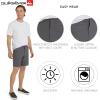 Quiksilver Men’s Regular Fit Fixed Waist Water Friendly Active Hybrid Shorts(Striped Design – Iron)