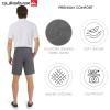Quiksilver Men’s Regular Fit Fixed Waist Water Friendly Active Hybrid Shorts(Striped Design – Iron)