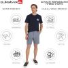 Quiksilver Men’s Regular Fit Fixed Waist Water Friendly Active Hybrid Shorts(Striped Design – Smoked Gray)