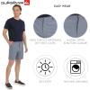 Quiksilver Men’s Regular Fit Fixed Waist Water Friendly Active Hybrid Shorts(Striped Design – Smoked Gray)
