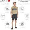 Quiksilver Men’s Regular Fit Fixed Waist Water Friendly Active Hybrid Shorts(Striped Design – Steel)
