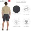 Quiksilver Men’s Regular Fit Fixed Waist Water Friendly Active Hybrid Shorts(Striped Design – Steel)
