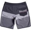 Quiksilver Men’s Standard Surfsilk Tijuana 19 Boardshort Swim Trunk(Black/Grey Stripe)