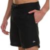 Quiksilver Swim Trunks for Men Big and Tall, Quick Dry Swim Board Shorts 10″(Black)