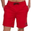 Quiksilver Swim Trunks for Men Big and Tall, Quick Dry Swim Board Shorts 10″(Red)