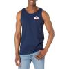 Quiksilver Men’s MW Logo Sleeveless Tank Top Tee Shirt(Navy Blazer 2)