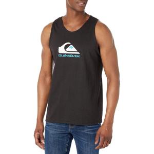 Quiksilver Men’s MW Logo Sleeveless Tank Top Tee Shirt(Black)