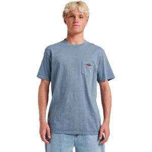 Quiksilver Mens Quiksilver Men’s Saltwater Pocket Short Sleeve Tee Shirt(China Blue)