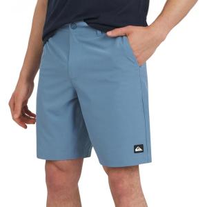 Quiksilver Men’s Regular Fit Fixed Waist Water Friendly Active Hybrid Shorts(Solid Deisgn – Blue Shadow)