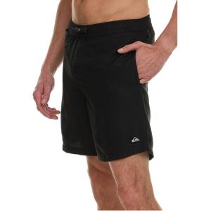 Quiksilver Swim Trunks for Men Big and Tall, Quick Dry Swim Board Shorts 10″(Black)