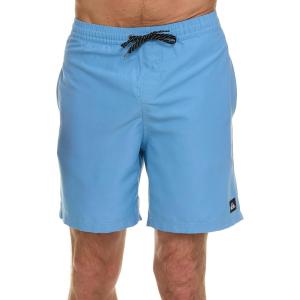 Quiksilver Swim Trunks for Men Big and Tall, Quick Dry Swim Board Shorts 10″(Paradise Blue)
