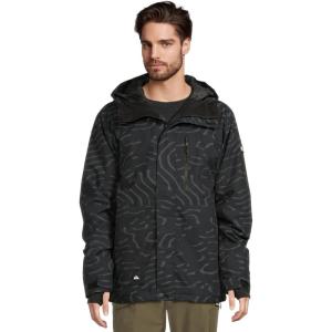 Quiksilver mens Mission Printed Snow Jacket(Black)