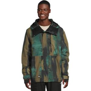 Quiksilver mens Mission Printed Snow Jacket(Dark Ivy)