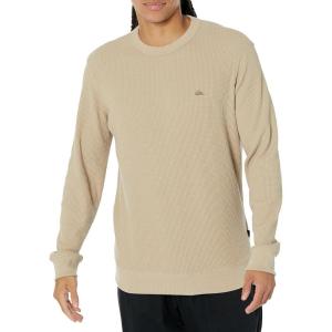 Quiksilver mens Quiksilver Men’s Flanders Waffle Crew Neck Pullover SweatshirtSweater(Plaza Taupe 233)