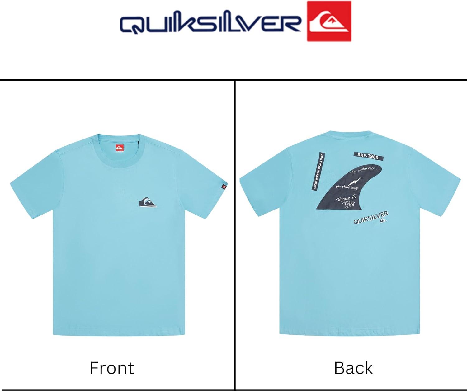 image:imageQuiksilver Mens Regular Fit Soft Cotton Short Sleeve TShirt SXLBeach Blue