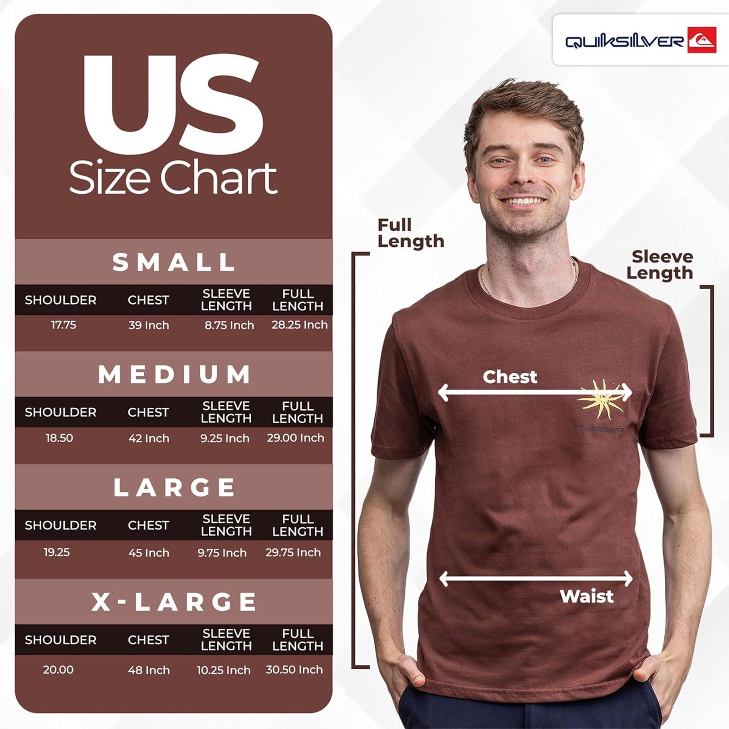 image:imageQuiksilver Mens Regular Fit Soft Cotton Short Sleeve TShirt SXLBrown