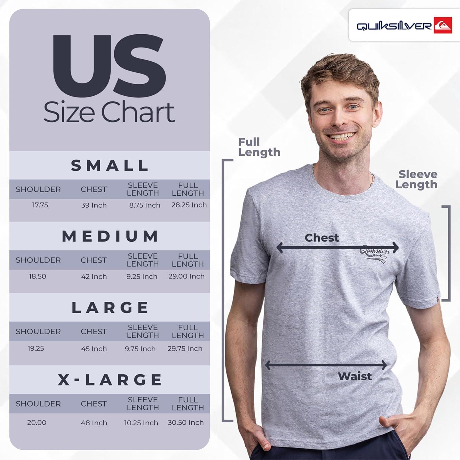 image:imageQuiksilver Mens Regular Fit Soft Cotton Short Sleeve TShirt SXLHeather Grey