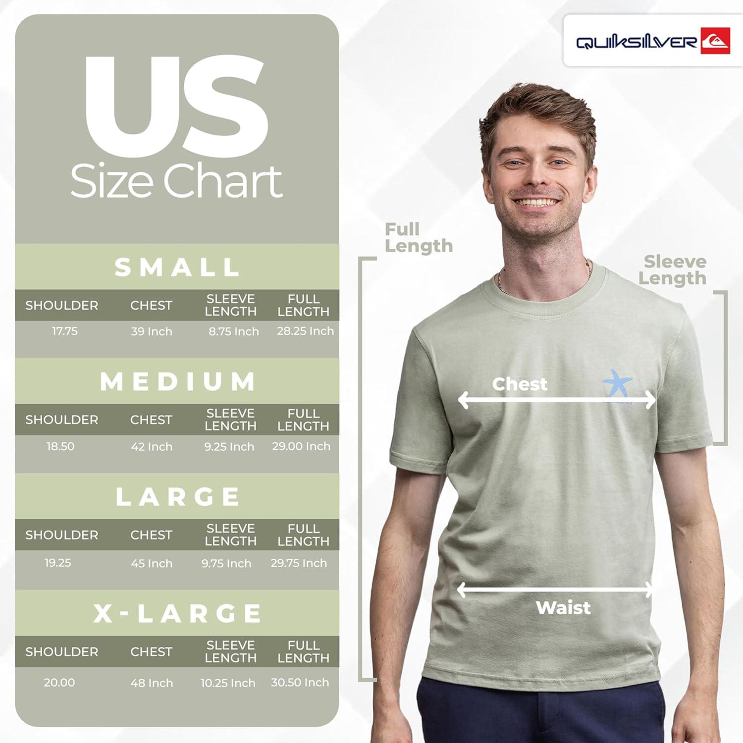 image:imageQuiksilver Mens Regular Fit Soft Cotton Short Sleeve TShirt SXLLight Sage