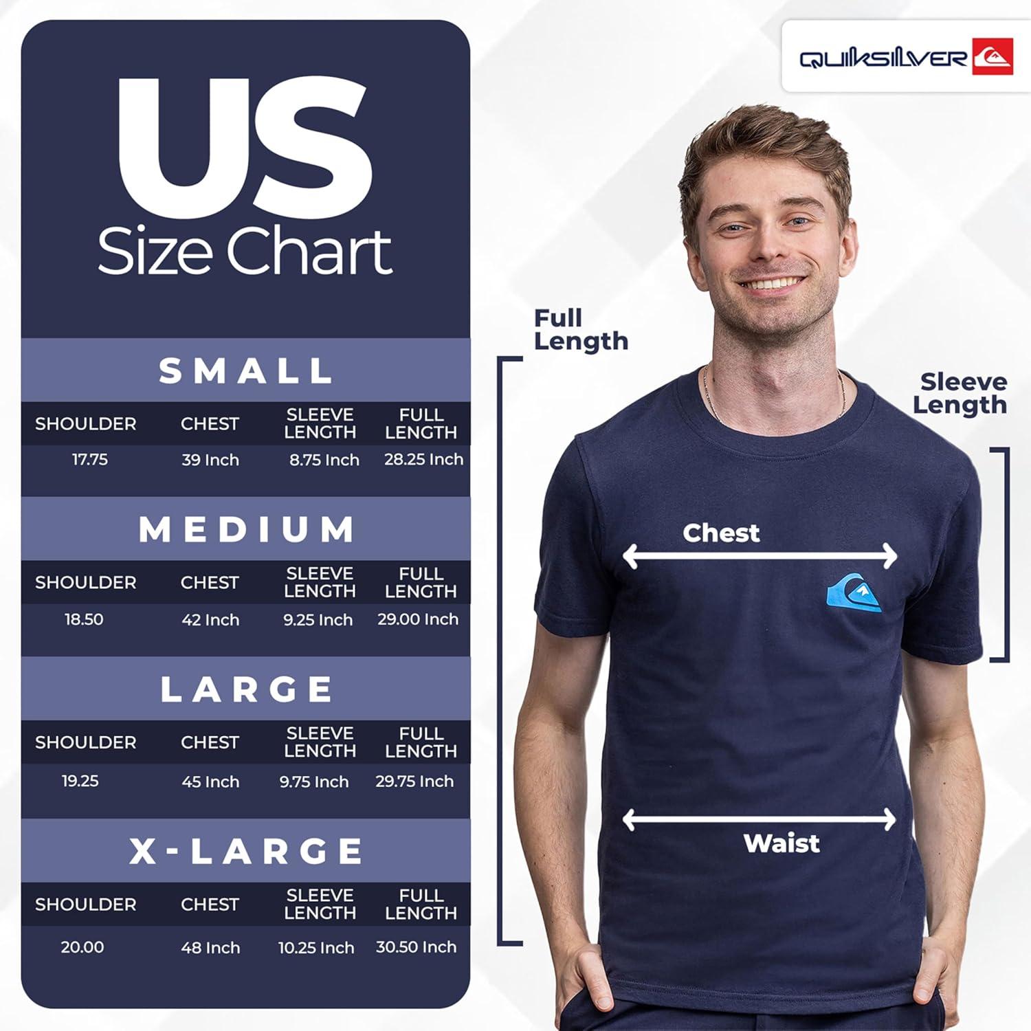 image:imageQuiksilver Mens Regular Fit Soft Cotton Short Sleeve TShirt SXLNavy