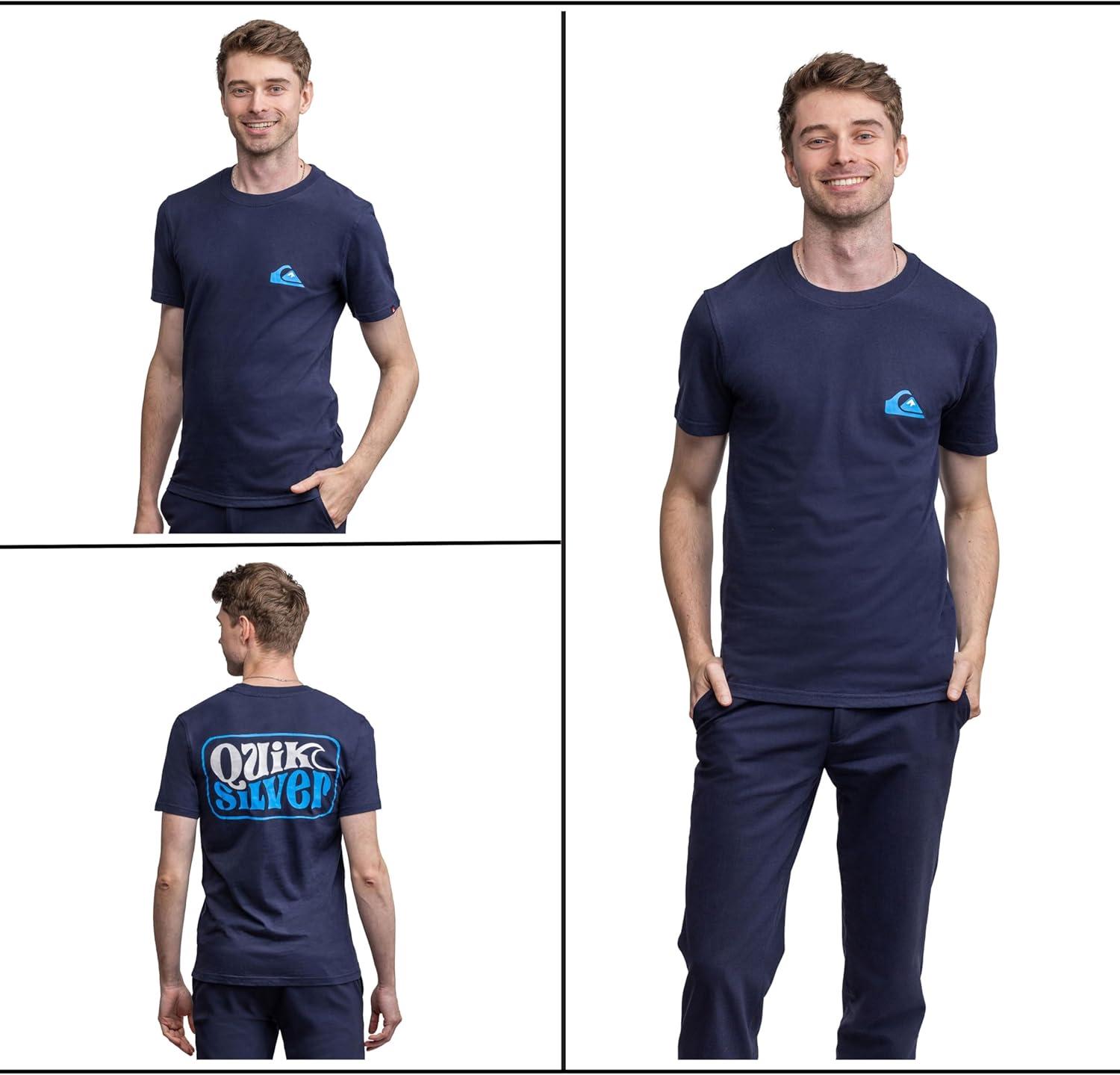 image:imageQuiksilver Mens Regular Fit Soft Cotton Short Sleeve TShirt SXLNavy