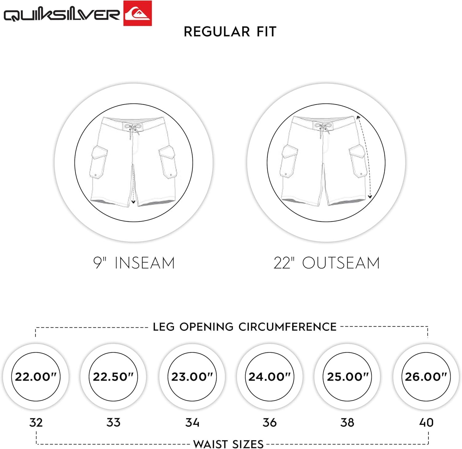 image:imageQuiksilver Mens Swimwear Regular Fit Fixed Waist UPF 50 Quick Dry 22 Inch Board ShortsNavy Blazer