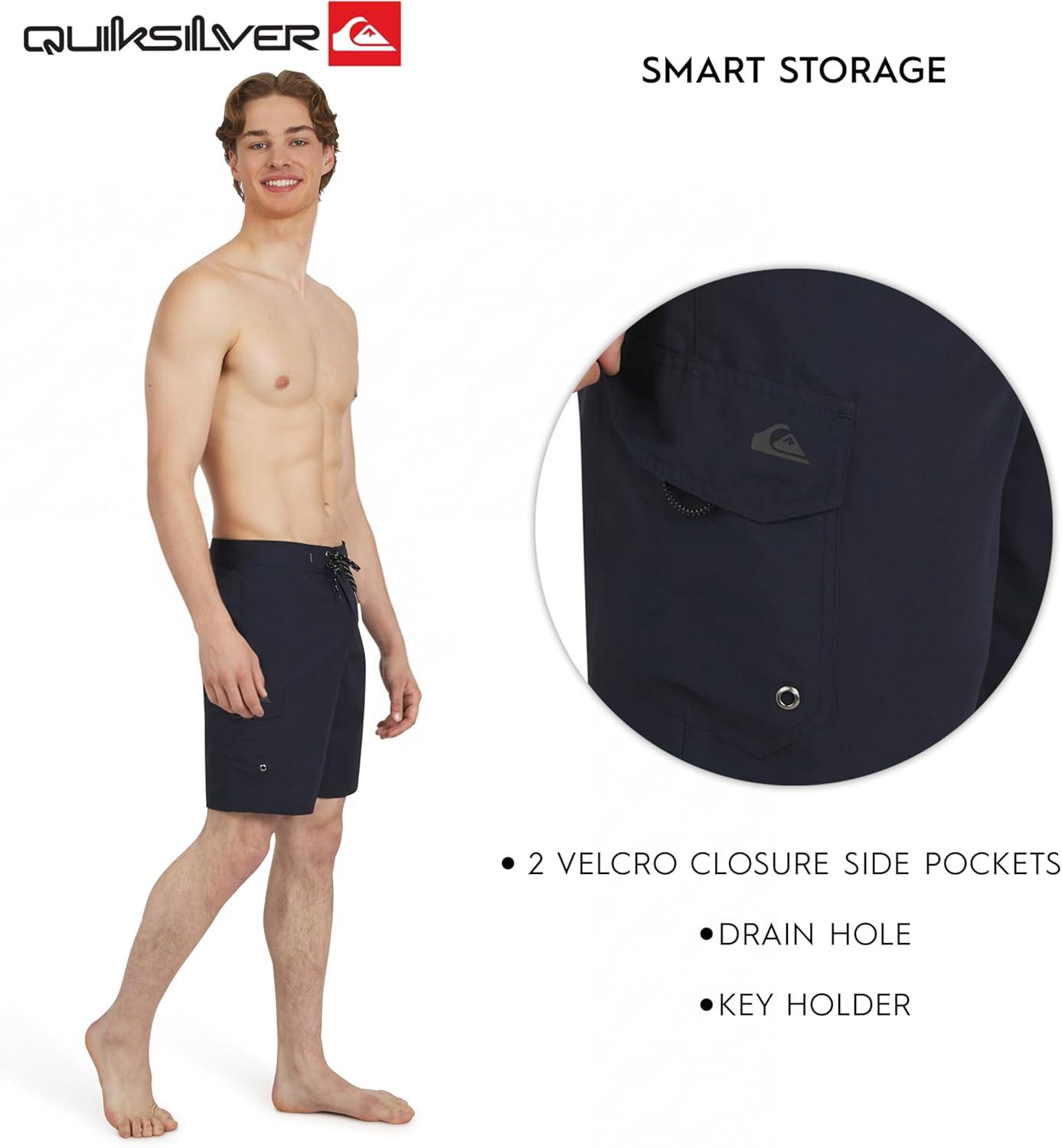 image:imageQuiksilver Mens Swimwear Regular Fit Fixed Waist UPF 50 Quick Dry 22 Inch Board ShortsNavy Blazer
